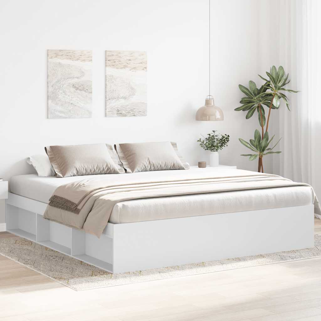 vidaXL Bettgestell Weiß 180x200 cm