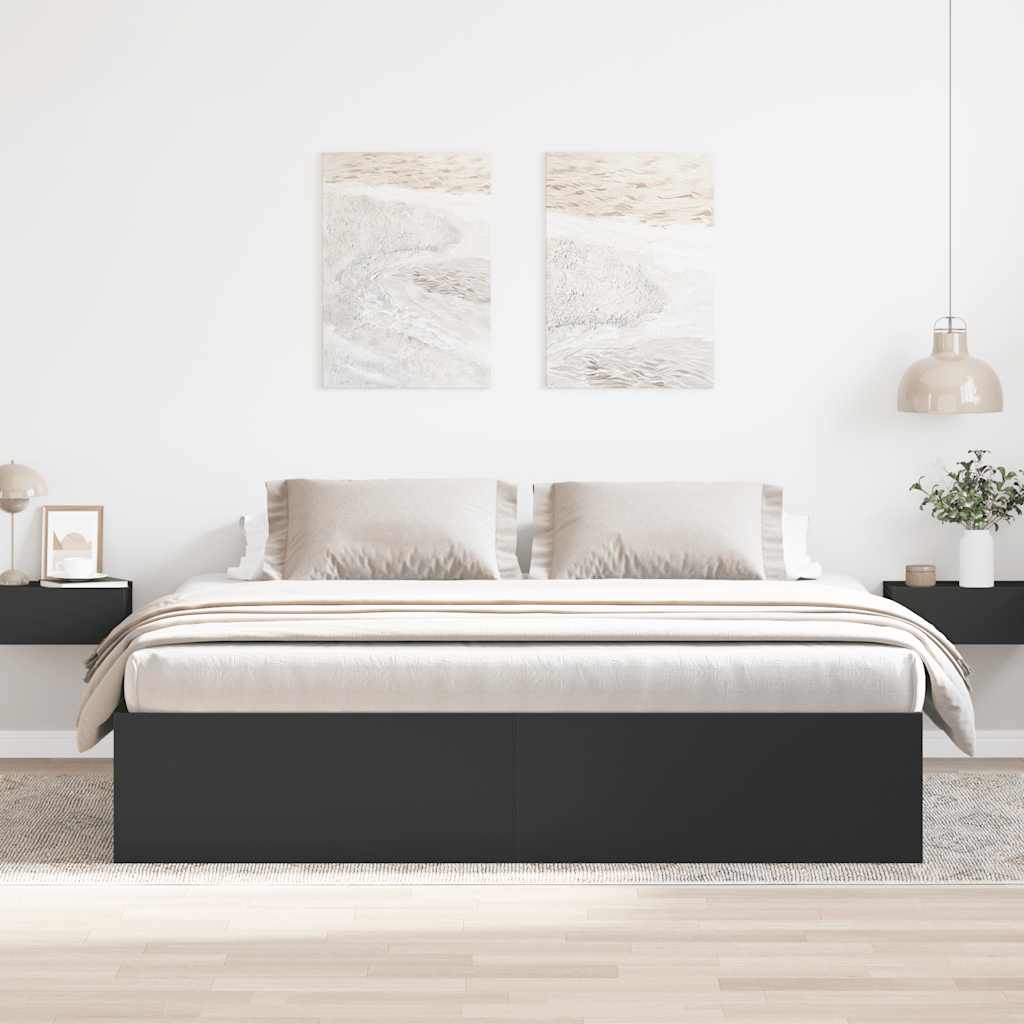 Thumbnail - vidaXL Bettgestell Schwarz 180x200 cm