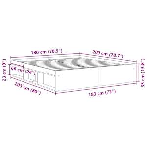 Rám postele černý 180 x 200 cm Super King Size - obrázek 10