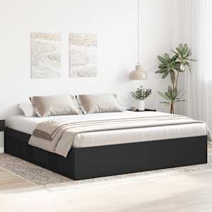 Rám postele černý 180 x 200 cm Super King Size - obrázek 1