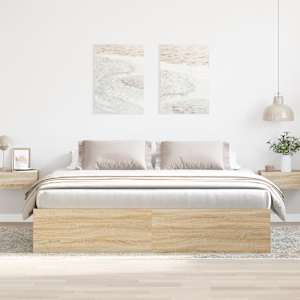 Rám postele dub sonoma 180 x 200 cm Super King Size - obrázek 3
