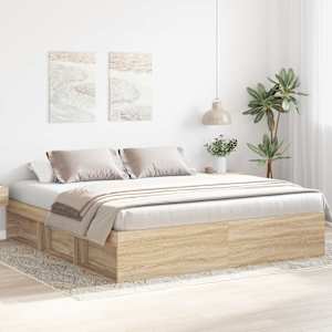 Rám postele dub sonoma 180 x 200 cm Super King Size - obrázek 1