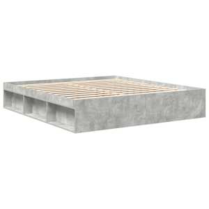 Rám postele betonově šedý 180 x 200 cm Super King Size - obrázek 4