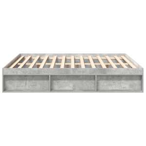 Rám postele betonově šedý 200 x 200 cm - obrázek 6