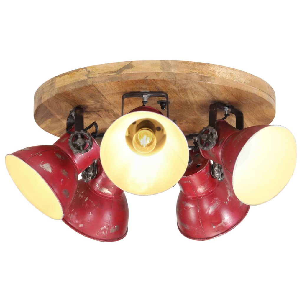 vidaXL Lampă de tavan 25 W, roșu, 50x50x25 cm, E27
