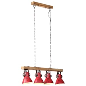 Stropna svetilka 25 W obrabljeno rdeča 90x24x111 cm E27