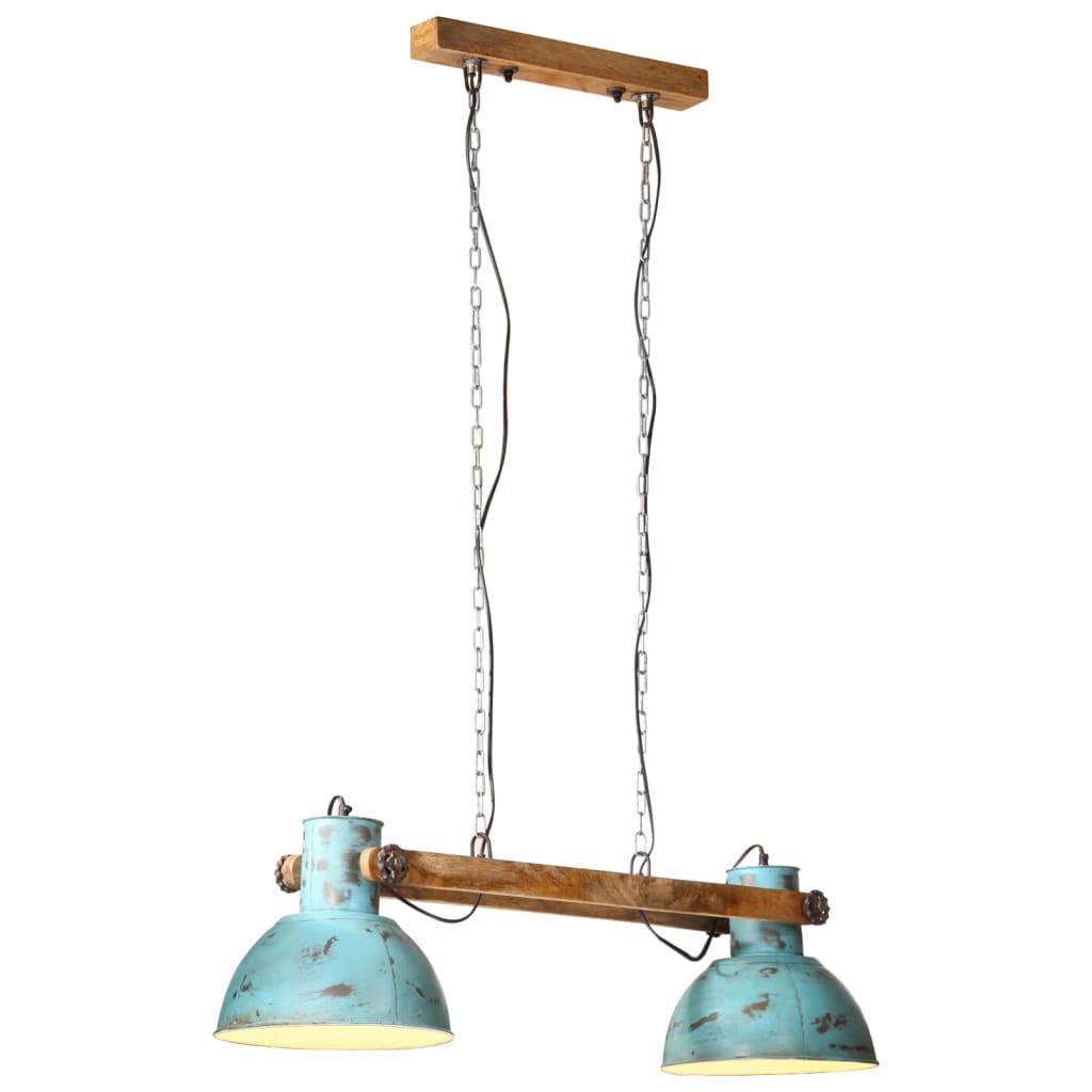 vidaXL Závěsné svítidlo 25 W modrá patina 85 x 28 x 109 cm E27