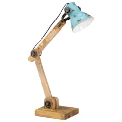vidaXL Lampada da Scrivania 25 W Blu Anticato 23x18x96 cm E27