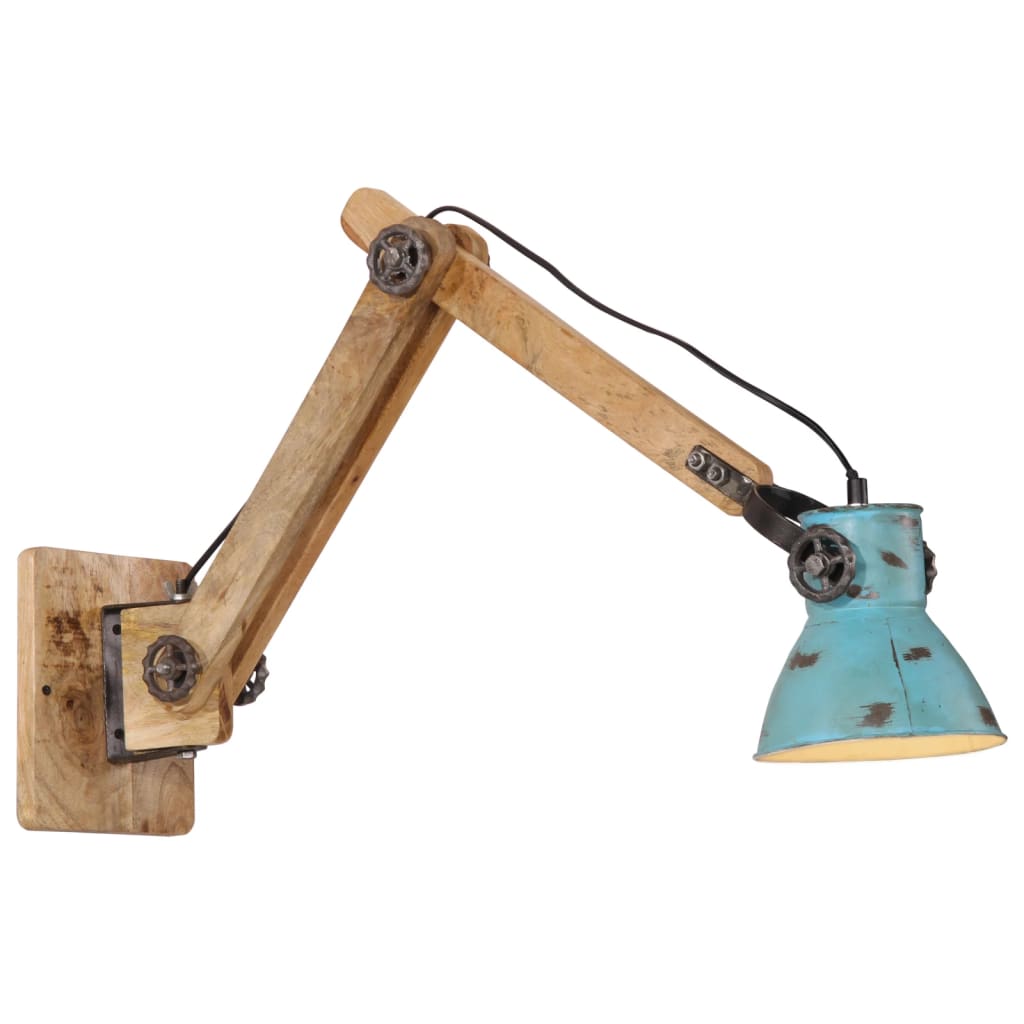 vidaXL Nástenná lampa 25 W šmuhovaná modrá 96x15x20 cm E27