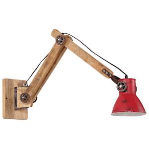 vidaXL Sein&auml;valaisin 25 W vanhennettu punainen 96x15x20 cm E27