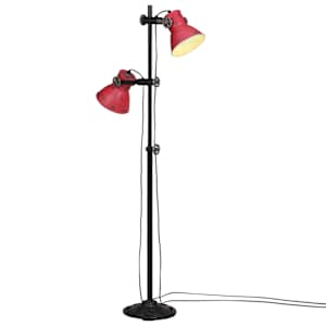 vidaXL p&otilde;randalamp, 25 W, kulunud punane, 25 x 25 x 90/140 cm, E27