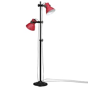Stojací lampa 25 W červená patina 25 x 25 x 90/160 cm E27 - obrázek 2