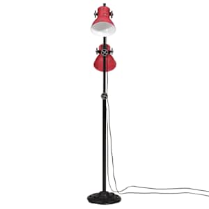 Stojací lampa 25 W červená patina 25 x 25 x 90/160 cm E27 - obrázek 3