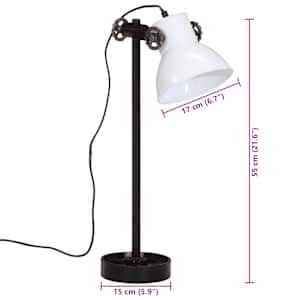 Stolní lampa 25 W bílá 15 x 15 x 55 cm E27 - obrázek 11