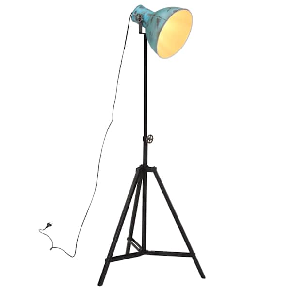 vidaXL p&otilde;randalamp, 25 W, kulunud sinine, 61x61x90/150 cm, E27