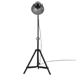 Stojací lampa 25 W vintage stříbrná 35 x 35 x 65/95 cm E27 - obrázek 3