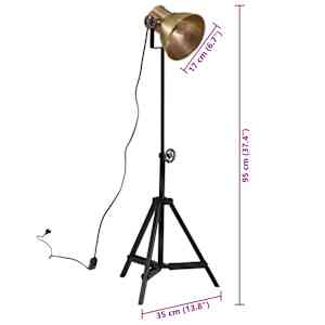 Stojací lampa 25 W staromosaz 35 x 35 x 65/95 cm E27 - obrázek 11