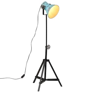 vidaXL p&otilde;randalamp, 25 W, kulunud sinine, 35x35x65/95 cm, E27