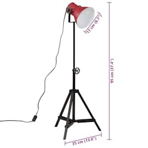 Stojací lampa 25 W červená patina 35 x 35 x 65/95 cm E27 - obrázek 11