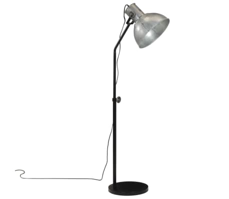 vidaXL Tor&scaron;eras, sidabrinis, 30x30x90-150cm, 25W, E27, vintažinis