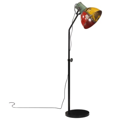 vidaXL Lampada da Terra 25 W Multicolore 30x30x90-150 cm E27