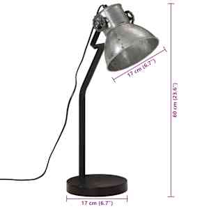 Stolní lampa 25 W vintage stříbrná 17 x 17 x 60 cm E27 - obrázek 11