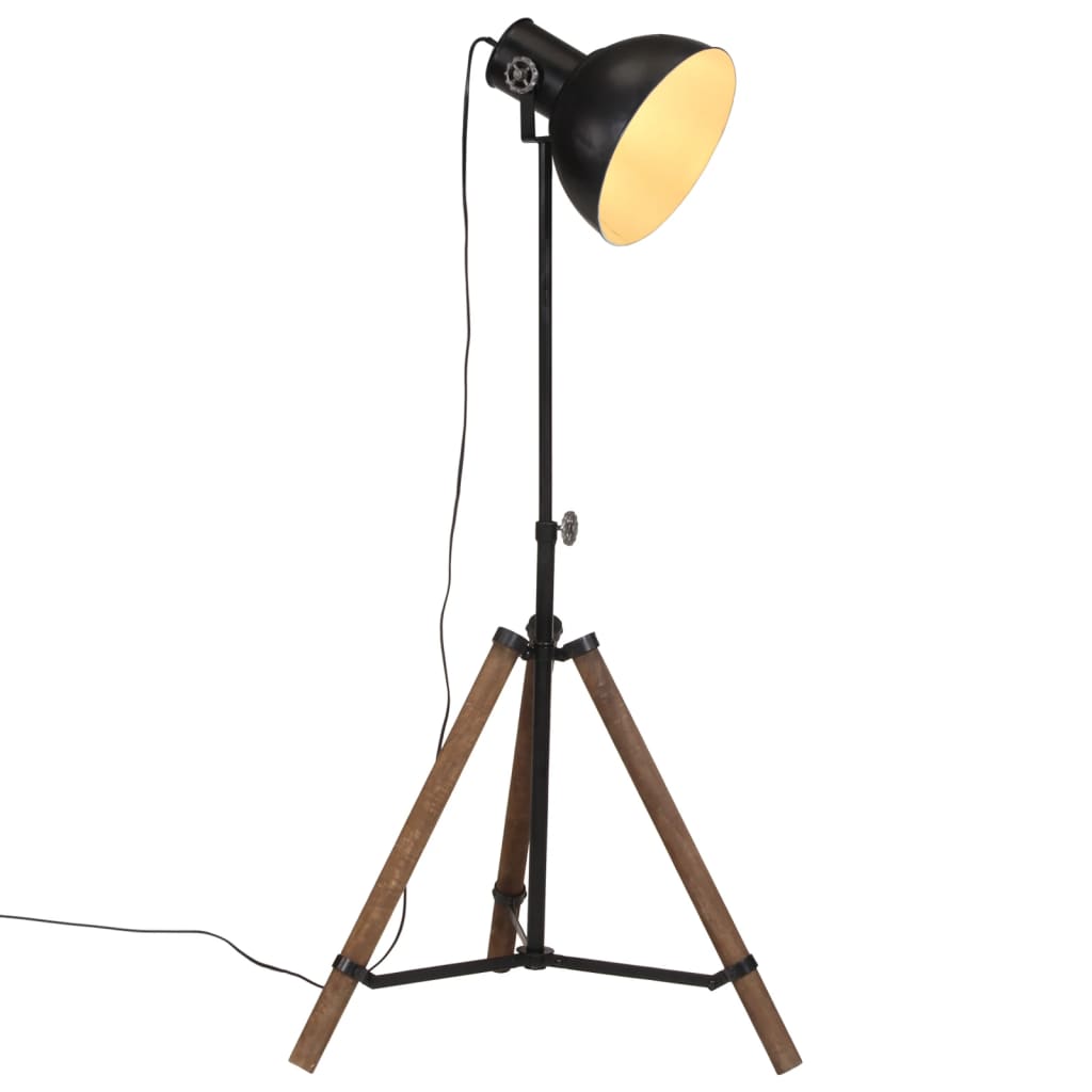 vidaXL Lampă de podea 25 W, negru, 75x75x90-150 cm, E27