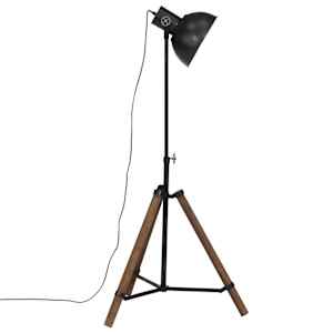 Stojací lampa 25 W černá 75 x 75 x 90–150 cm E27 - obrázek 4
