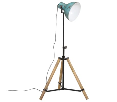 vidaXL Lattialamppu 25 W vanhennettu sininen 75x75x90-150 cm E27