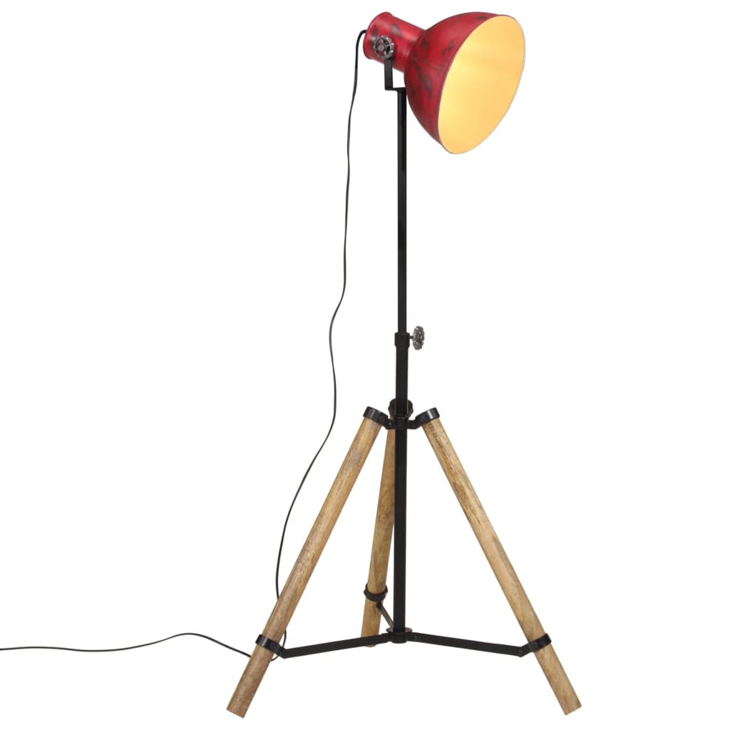 vidaXL Lampă de podea, 25 W, roșu uzat, 75x75x90-150 cm, E27