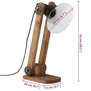 Stolní lampa 25 W černá 23 x 13 x 52 cm E27 - obrázek 11