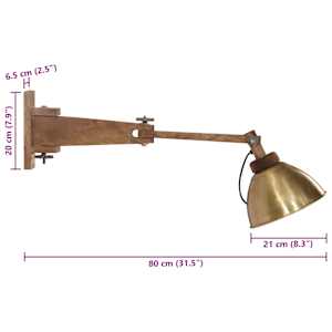 Nástěnná lampa 25 W staromosaz E27 - obrázek 10