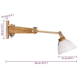 Nástěnná lampa 25 W bílá E27 - obrázek 10