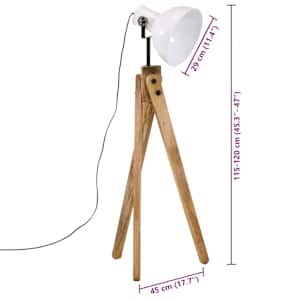 Stojací lampa 25 W bílá 45 x 45 x 120 cm E27 - obrázek 11