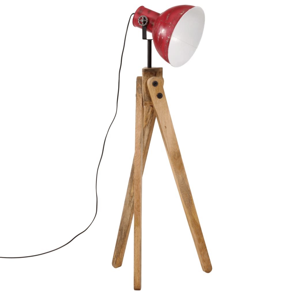 vidaXL Vloerlamp 25 W E27 45x45x120 cm verweerd rood afbeelding