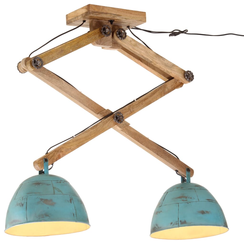 vidaXL Stropní svítidlo 25 W modrá patina 29 x 18 x 85 cm E27
