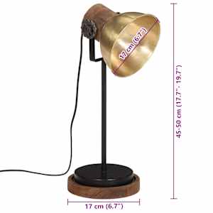 Stolní lampa 25 W staromosaz 17 x 17 x 50 cm E27 - obrázek 11
