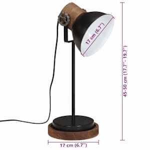 Stolní lampa 25 W černá 17 x 17 x 50 cm E27 - obrázek 11