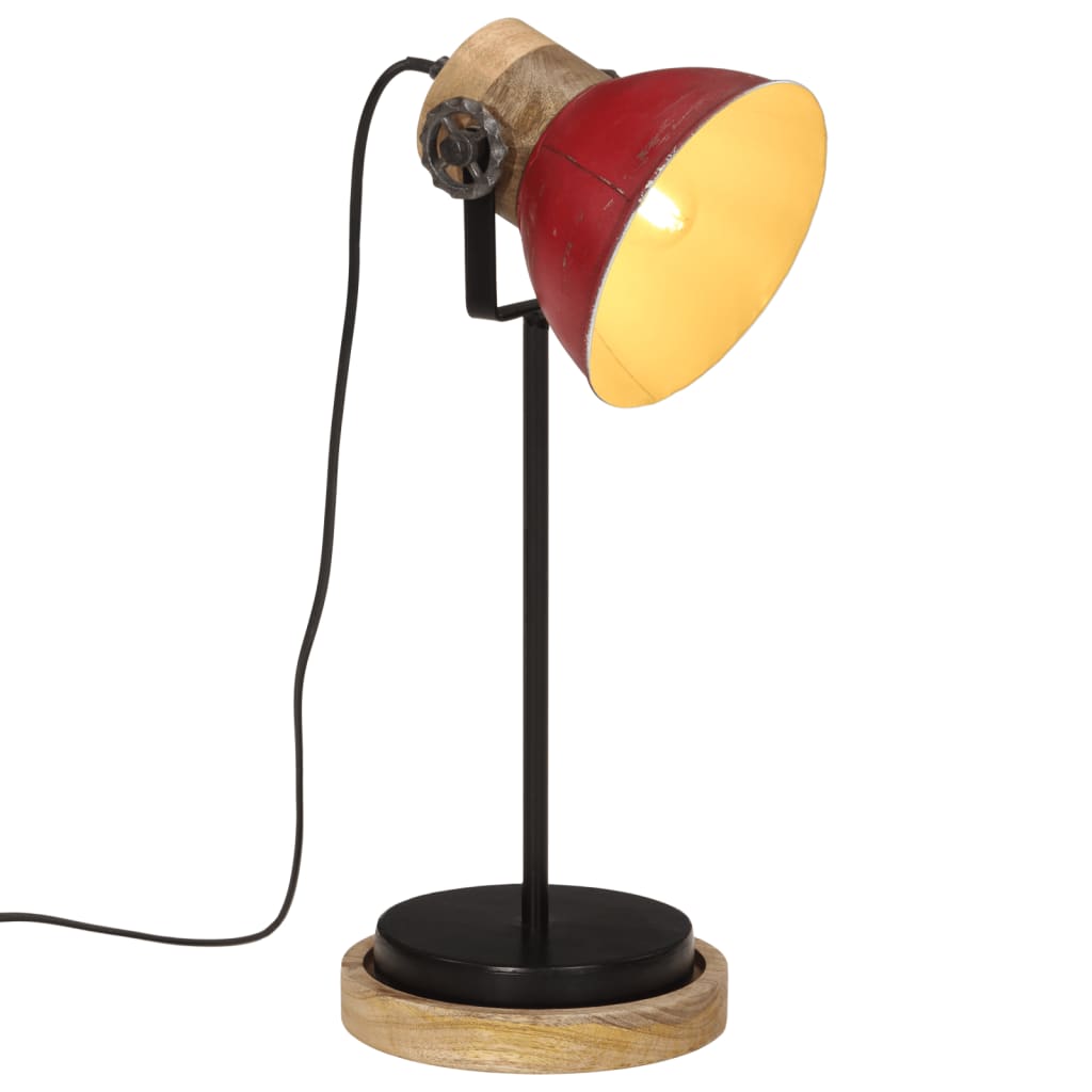 vidaXL Lampă de birou 25 W, roșu uzat, 17x17x50 cm, E27