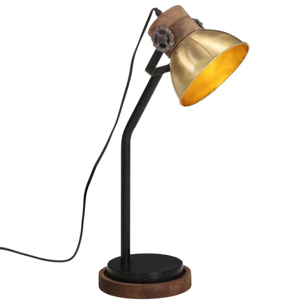 vidaXL Lampă de birou 25 W, alamă antichizată, 18x18x60 cm, E27