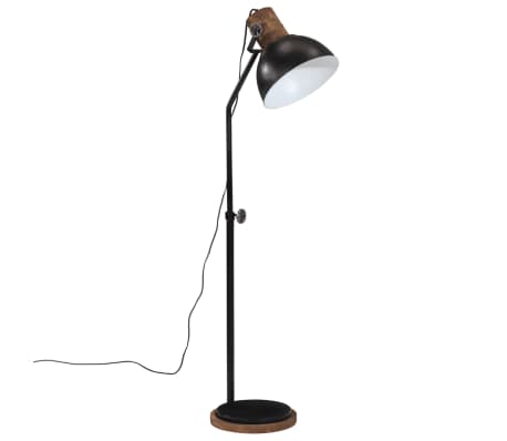 vidaXL Lampada da Terra 25 W Nera 30x30x100-150 cm E27