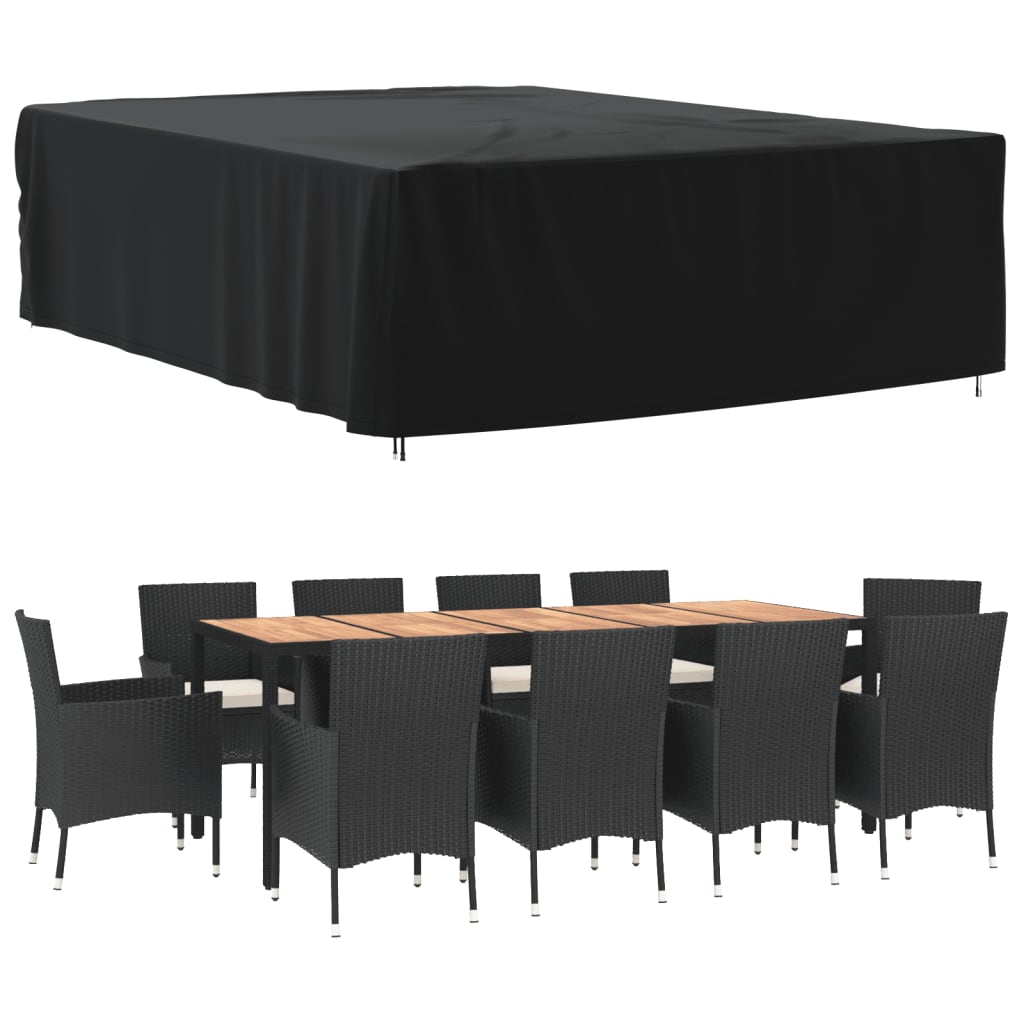 vidaXL Tuinmeubelhoes 420D 350x260x90 cm oxford zwart