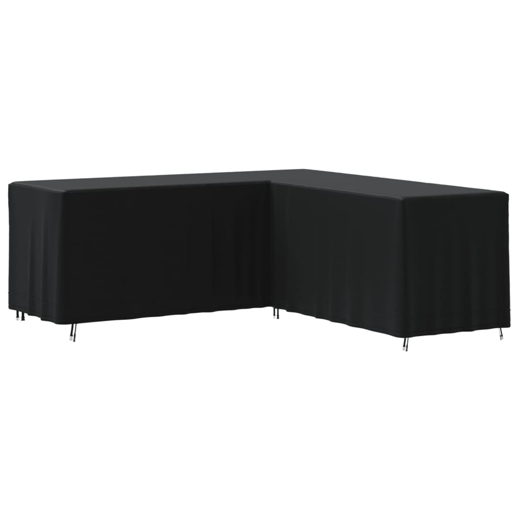 vidaXL Husă de canapea în formă de L, negru, 254x254x80 cm Oxford 420D