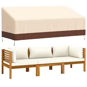 Plachta na 3místnou lavici béžová 204x86x48/73 cm 600D oxford - obrázek 2