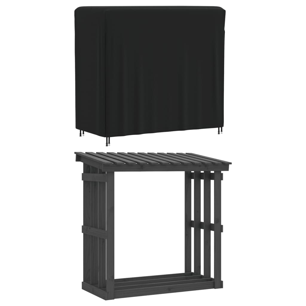 vidaXL Hoes voor haardhoutrek 122x61x106 cm 420D oxford zwart afbeelding