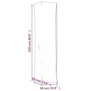 Potah na ohřívač tvar pyramidy černý 58x58x228 cm 420D oxford - obrázek 10