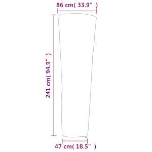 Potah na ohřívač tvar pyramidy černý 86x47x241 cm 420D oxford - obrázek 8