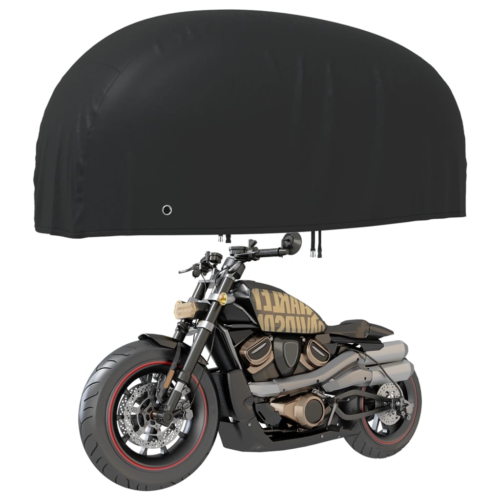 Husă pentru motocicletă, negru, 220x95x110 cm, Oxford 210D
