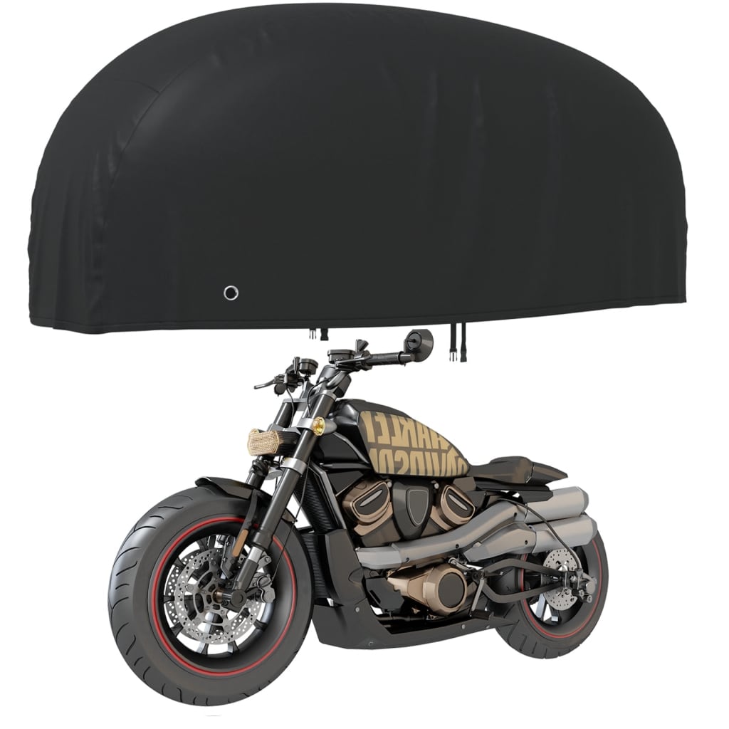 Husă pentru motocicletă, negru, 230x95x125 cm, Oxford 210D