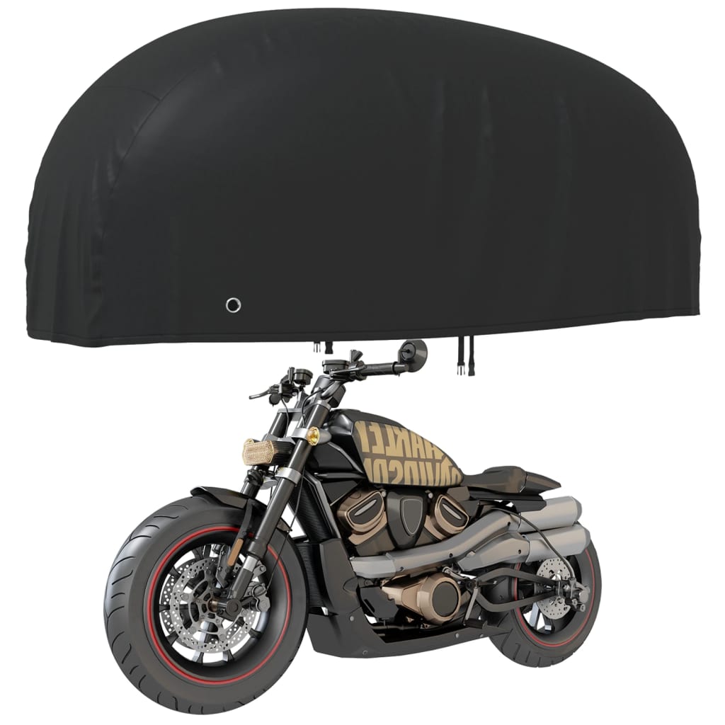 Husă pentru motocicletă, negru, 245x105x125 cm, Oxford 210D